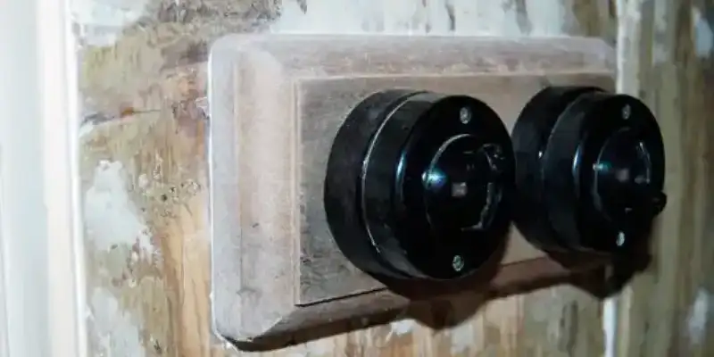 Old bakelite light switch